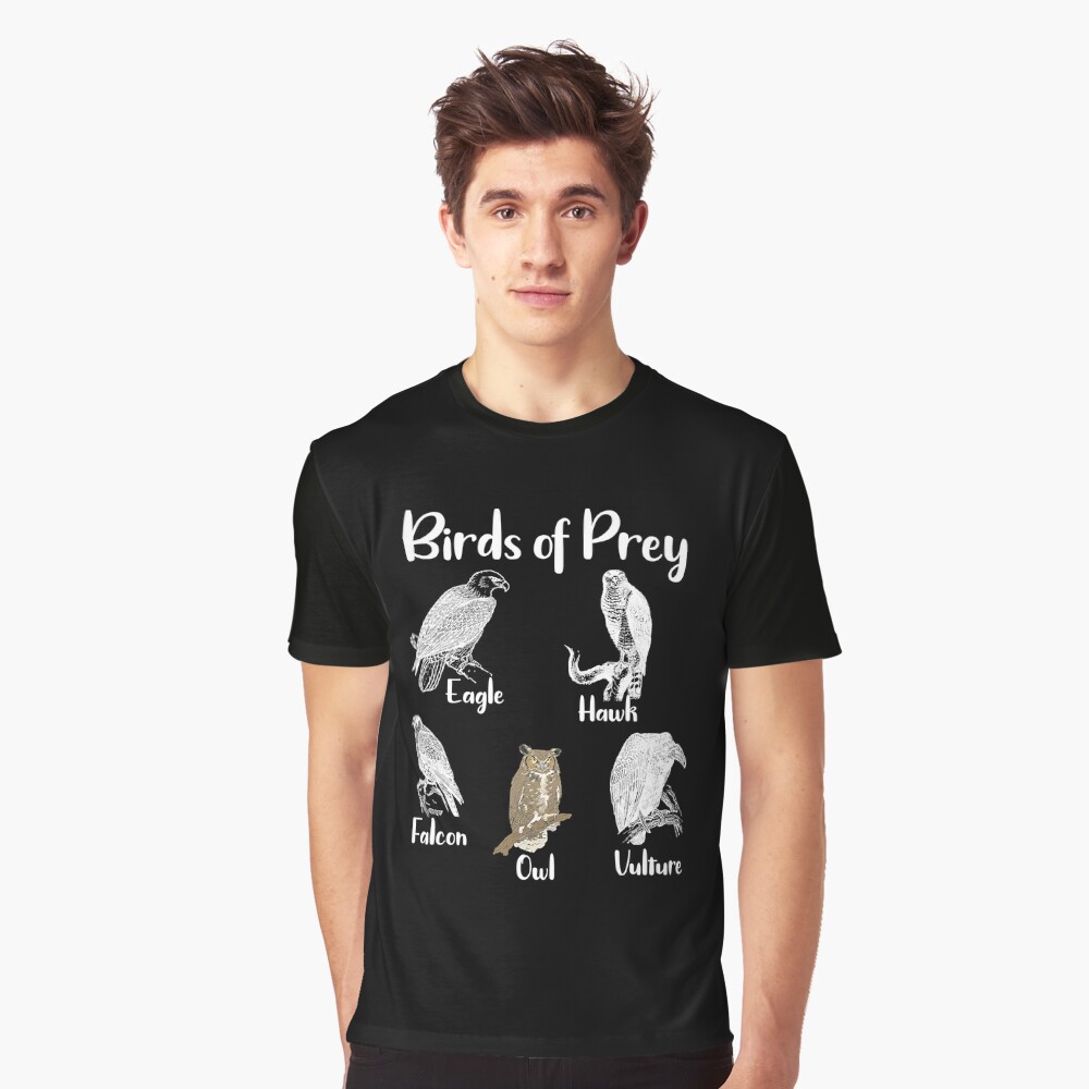 Birds Of Prey Eagle Hawk Falcon Owl Vulture T-Shirt Birds Of Prey Eagle Hawk Falcon Owl Vulture T-Shirt