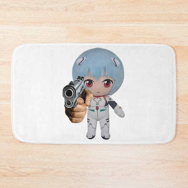 Item preview, Evangelion Rei Plush Gun Sticker designed and sold by NabiKruc.