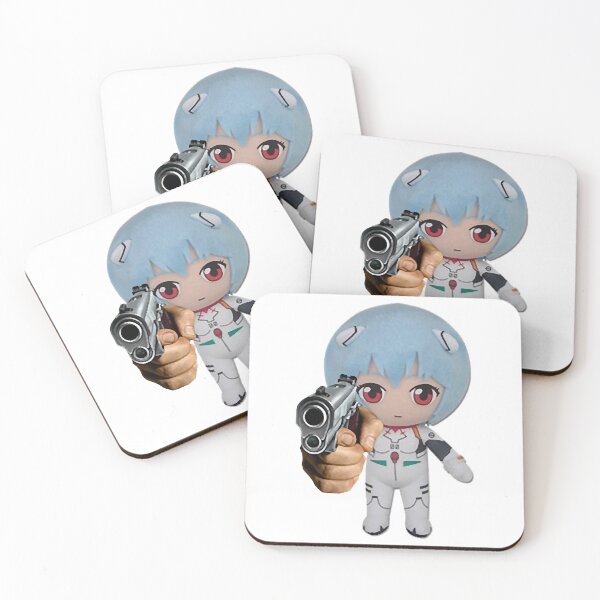 Item preview, Evangelion Rei Plush Gun Sticker designed and sold by NabiKruc.