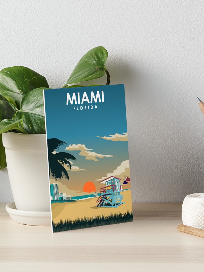 SOUTH BEACH MIAMI FLORIDA Wall Art Vacation Print Beach Print Poster