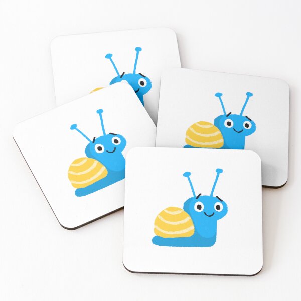 Item preview, Smiling little blue snail designed and sold by evellade.