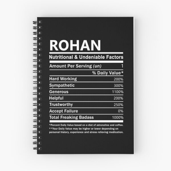 Item preview, Rohan Name T Shirt - Rohan Nutritional And Undeniable Factors Gift Item Tee designed and sold by stacyarmst.