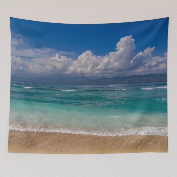 Item preview, Dramatic clouds hover over mountains Gili Trawangan, Indonesia designed and sold by Kevin Hellon.