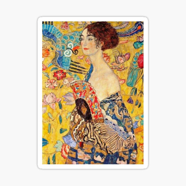 Aperçu de l'œuvre Gustav Klimt La Dame à l'éventail créée et vendue par Olivia-One.