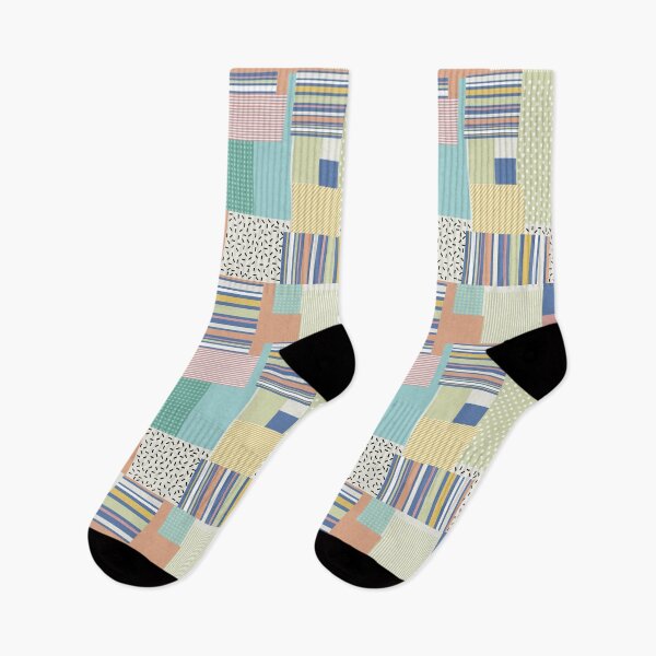 Item preview, Blue & Green Geometric Patterned Squares designed and sold by shadowbright.