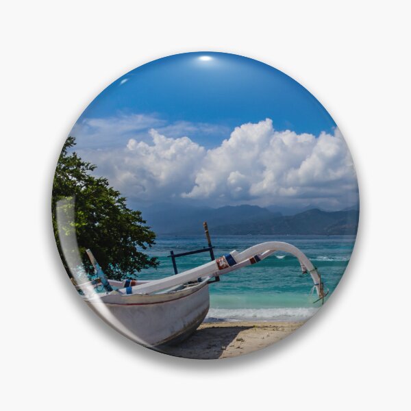 Item preview, Jukung outrigger boat on a white sand beach  on Gili Trawangan, Indonesia designed and sold by Kevin Hellon.