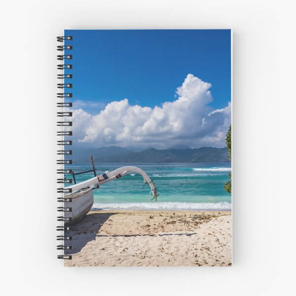 Item preview, Jukung outrigger boat on a white sand beach  on Gili Trawangan, Indonesia designed and sold by Kevin Hellon.