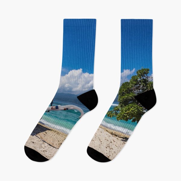 Item preview, Jukung outrigger boat on a white sand beach  on Gili Trawangan, Indonesia designed and sold by Kevin Hellon.