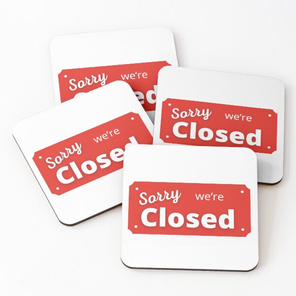 Item preview, Sorry we're closed - simple red sign designed and sold by lordyswiss.