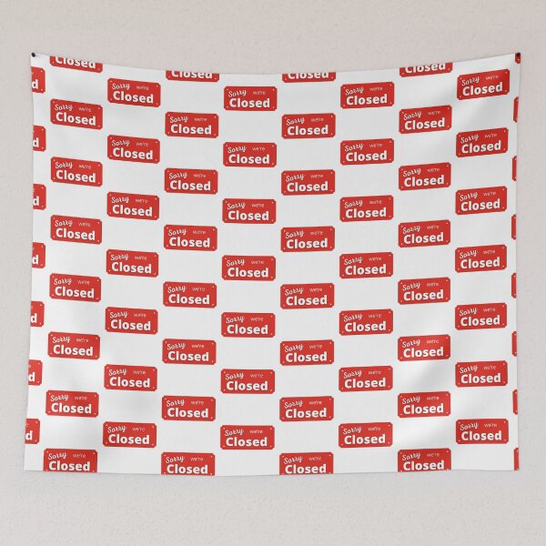 Item preview, Sorry we're closed - simple red sign designed and sold by lordyswiss.