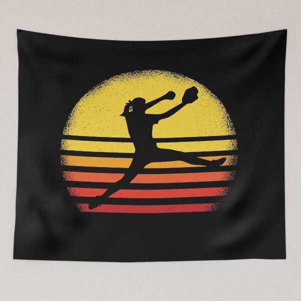 Item preview, Lanzador de softbol de lanzamiento rápido silueta al atardecer designed and sold by 99Fastpitch.