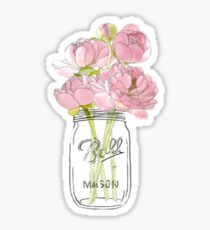 Flowers in Mason Jar Sticker