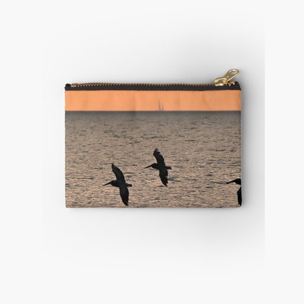 Item preview, Pelícanos en vuelo al atardecer designed and sold by BeckyGregory.