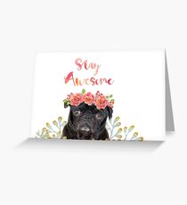 Stay Awesome Pug Greeting Card