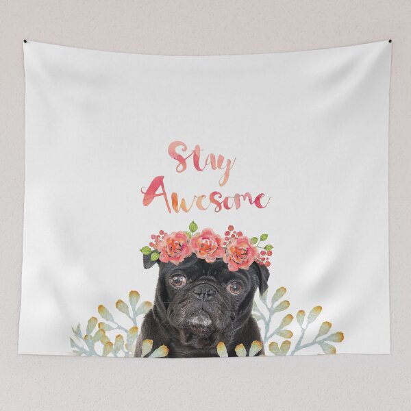 Item preview, Stay Awesome Pug designed and sold by Ilze Lucero.