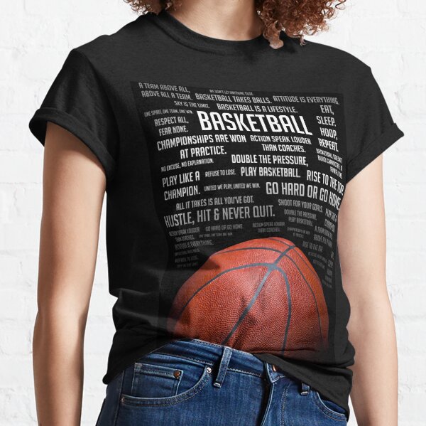 Vintage Style 90s Basketball Quotes Letter Spellout Tshirt