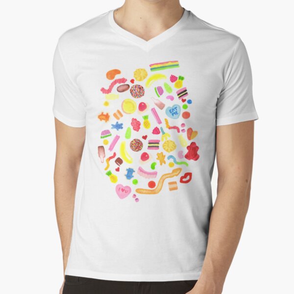 Mixed Lollies | Watercolour V-Neck T-Shirt