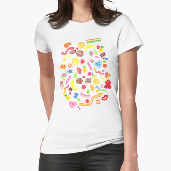 Mixed Lollies | Watercolour Fitted T-Shirt