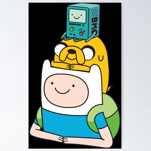 Vista previa del artículo con la obra «Finn Jake BMO», diseñado y vendido por plushism.