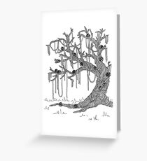Spaghetti Tree with Meatballs Greeting Card