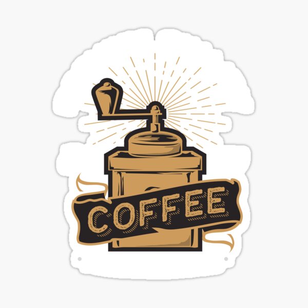 Premium Quality Coffee Fresh Brewed - Vintage Design for Coffee Lovers Sticker