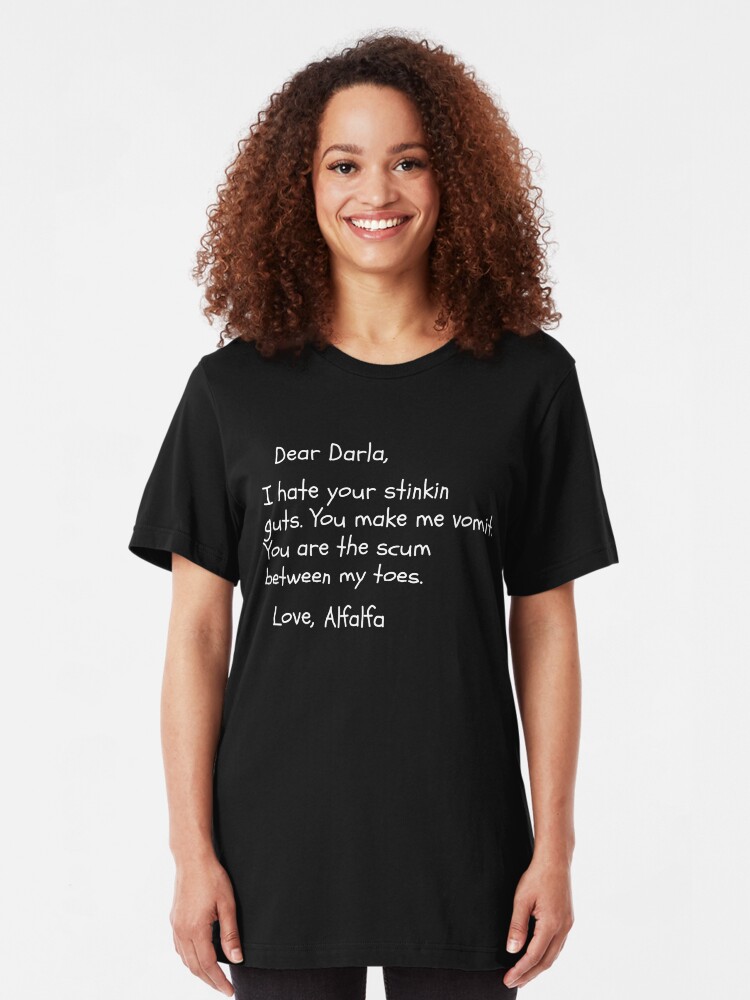 Alternate view of The Little Rascals - Dear Darla Letter Slim Fit T-Shirt