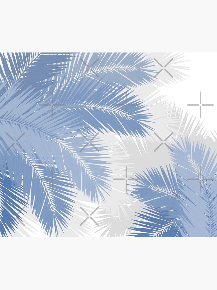 BLUE TROPICAL PALM LEAVES by AbsentisDesigns
