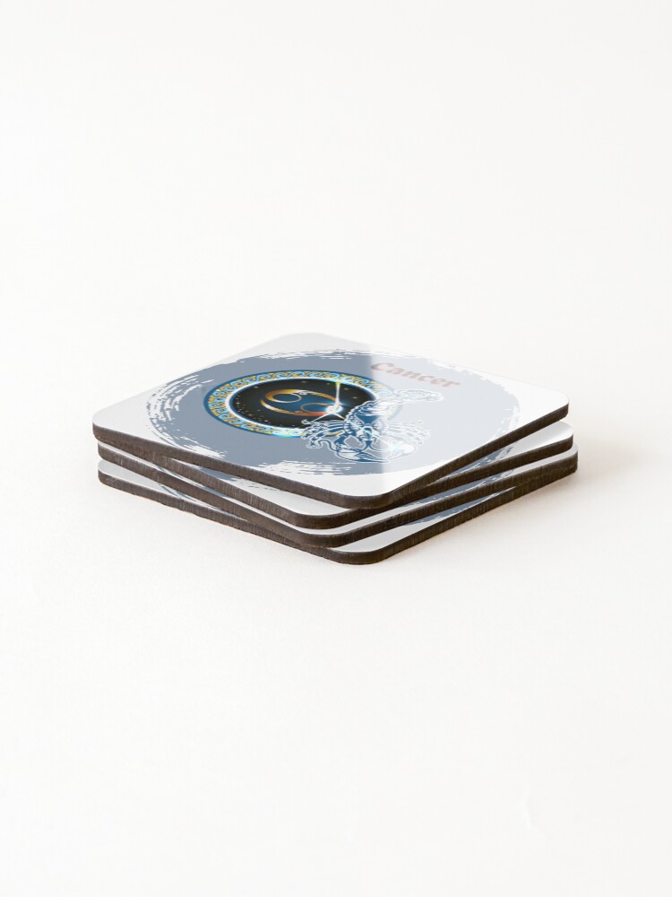 Thumbnail 4 of 5, Coasters (Set of 4), Cancer designed and sold by DrawingAndText.