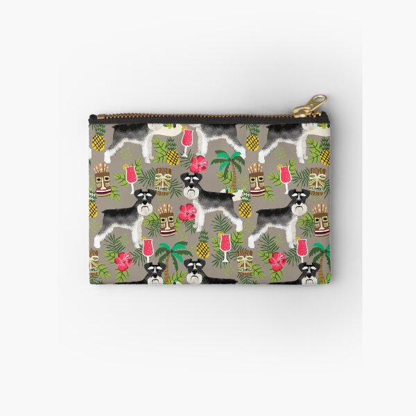 Item preview, Schnauzer tiki pattern floral hibiscus floral flower pattern palm leaves by PetFriendly designed and sold by PetFriendly.