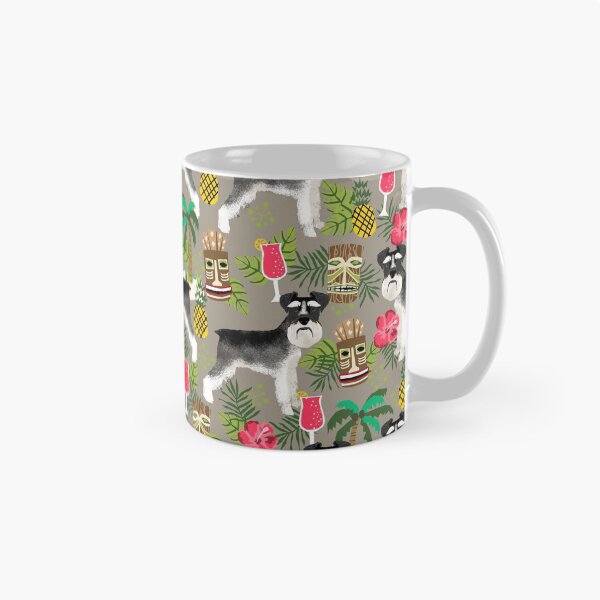 Item preview, Schnauzer tiki pattern floral hibiscus floral flower pattern palm leaves by PetFriendly designed and sold by PetFriendly.