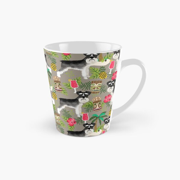 Item preview, Schnauzer tiki pattern floral hibiscus floral flower pattern palm leaves by PetFriendly designed and sold by PetFriendly.