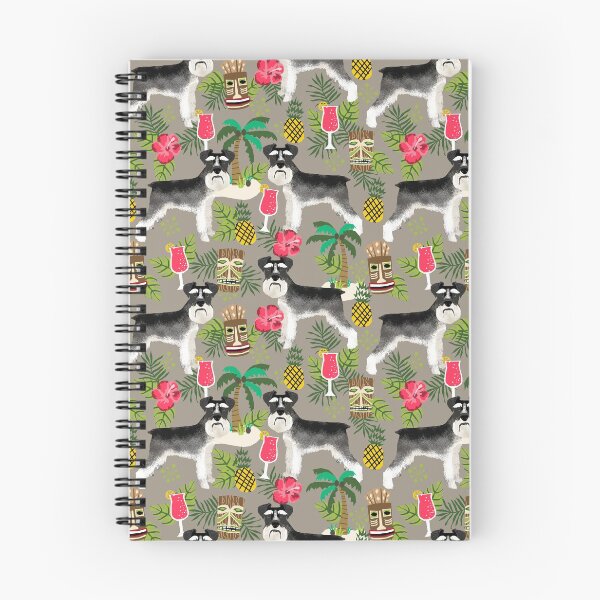 Item preview, Schnauzer tiki pattern floral hibiscus floral flower pattern palm leaves by PetFriendly designed and sold by PetFriendly.