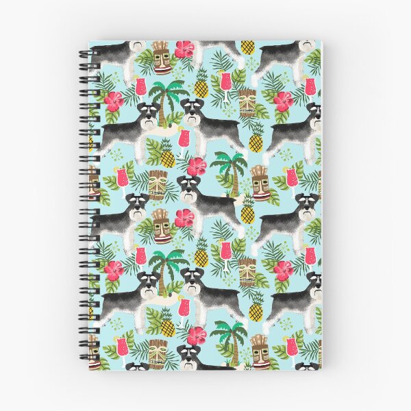 Item preview, Schnauzer tiki pattern floral hibiscus floral flower pattern palm leaves by PetFriendly designed and sold by PetFriendly.