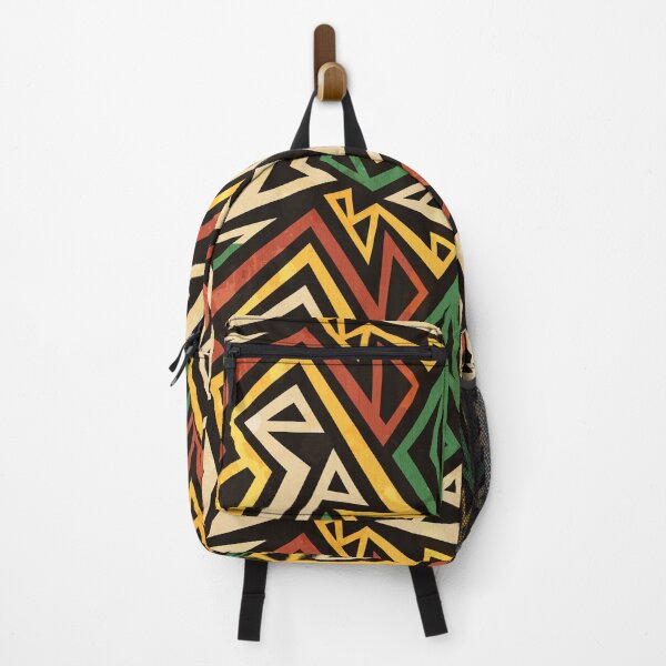 Item preview, African Geometric Abstract Tribal Pattern Reggae Colors designed and sold by SoccaTamam.
