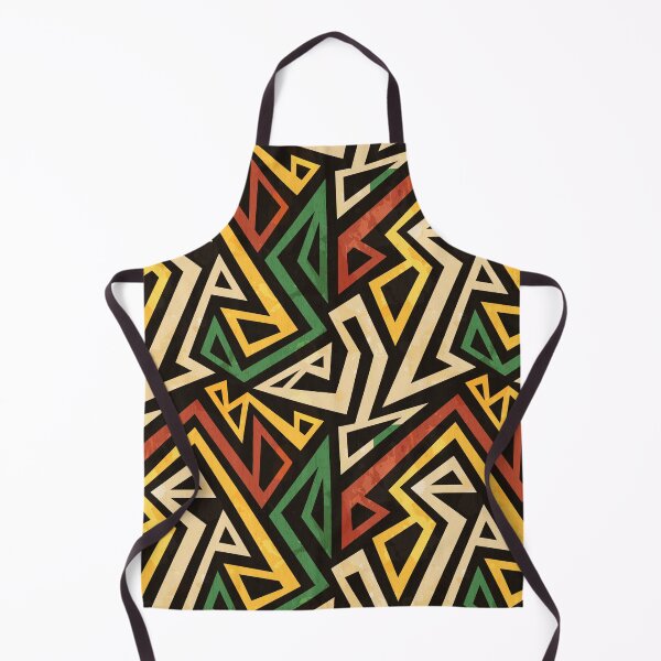 Item preview, African Geometric Abstract Tribal Pattern Reggae Colors designed and sold by SoccaTamam.