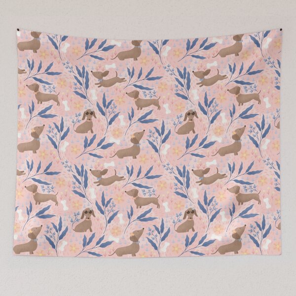Item preview, Floral Dachshunds designed and sold by RebeccaFlaherty.