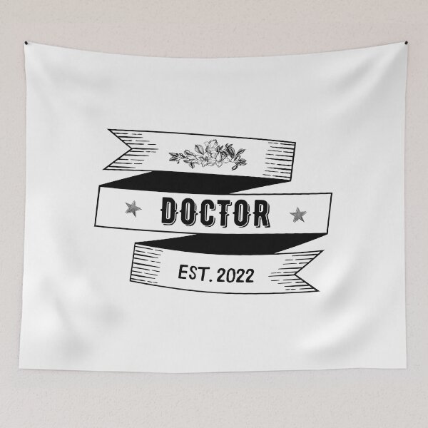 Item preview, Doctor Est. 2022 Graduation Vintage Design - black on white designed and sold by med-artist.