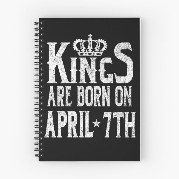 Item preview, Kings Are Born On April 7th Funny Birthday T-Shirt designed and sold by Tee Kaboom!.