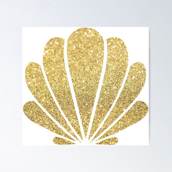 Gold Sparkle Seashell Poster for Sale by mynameisliana