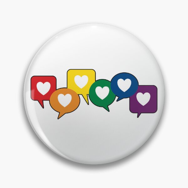 Item preview, LGBTQ+ Love - Pride Heart Speech Bubbles designed and sold by iscaStudioArt.