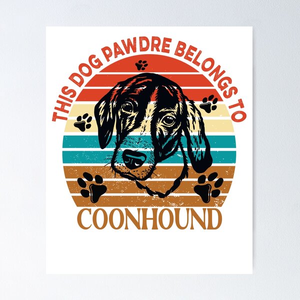 Aperçu de l'œuvre Chien Pawdre Papa Coonhound Propriétaire Vintage créée et vendue par Cuddlythopia.