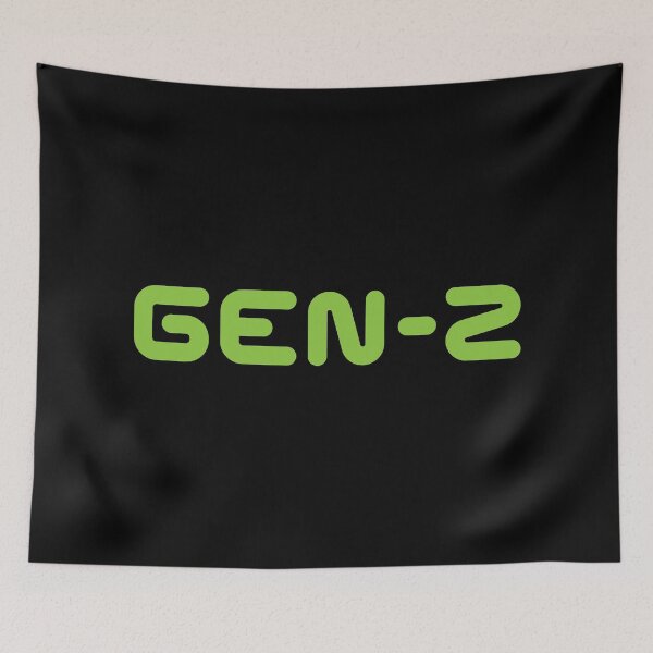 Item preview, GEN-Z / Gen Z / Generation Z (Gree Text on Black) designed and sold by STUDIO-72.