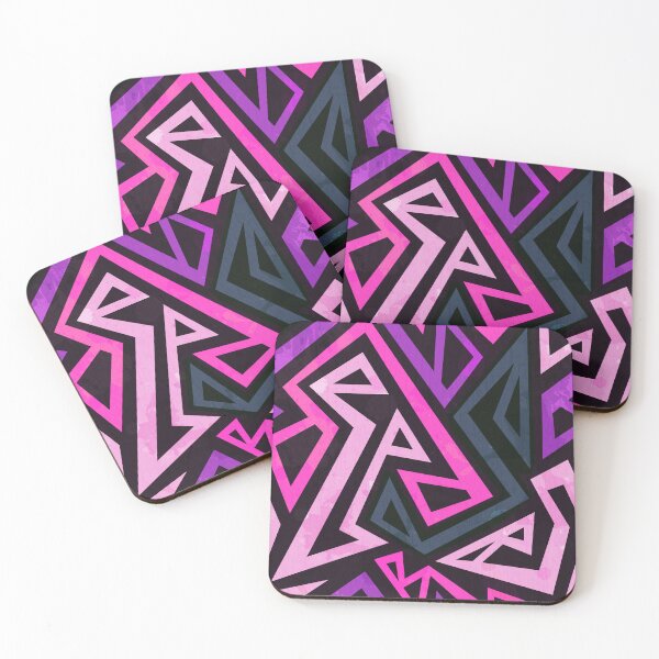 Item preview, African Geometric Abstract Tribal Pattern in Aesthetic  Pink and Purple Tone Colors designed and sold by SoccaTamam.