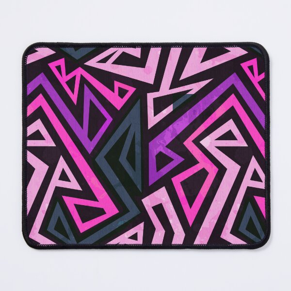 Item preview, African Geometric Abstract Tribal Pattern in Aesthetic Pink and Purple Tone Colors designed and sold by SoccaTamam.