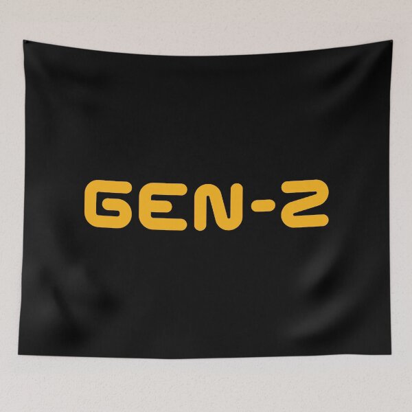 Item preview, GEN-Z / Gen Z / Generation Z (Orange Text on Black) designed and sold by STUDIO-72.