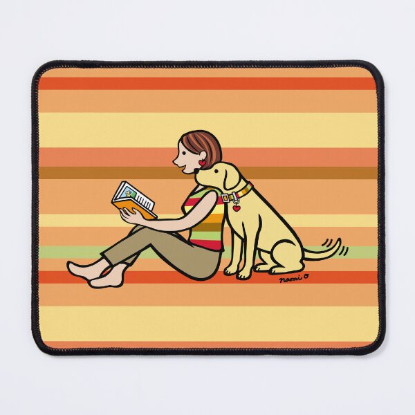 Item preview, Mom and her Yellow Labrador with a Book designed and sold by HappyLabradors.