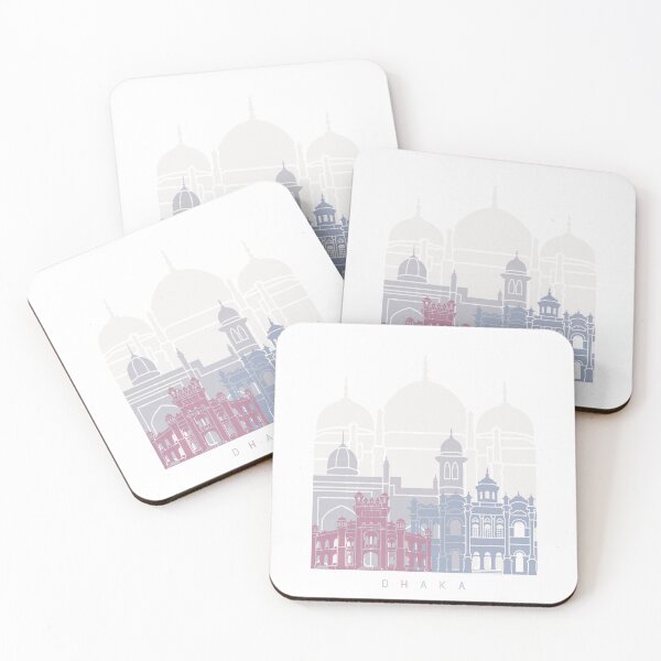 Item preview, DHAKA SKYLINE POSTER PASTEL designed and sold by paulrommer.