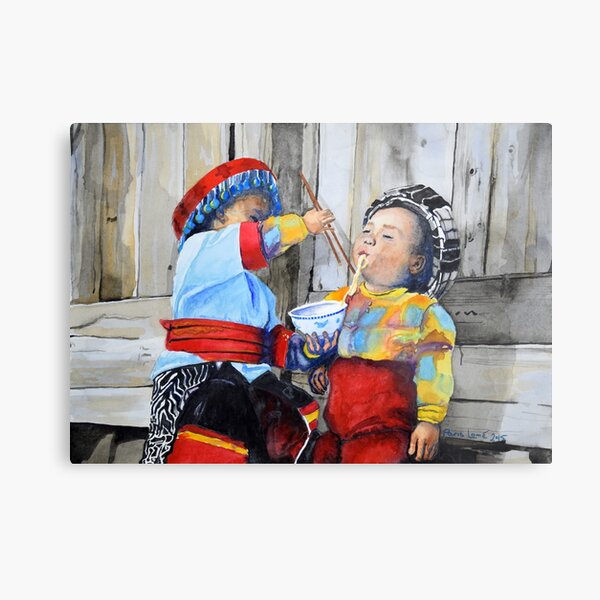 Tibetan Noodles Metal Print