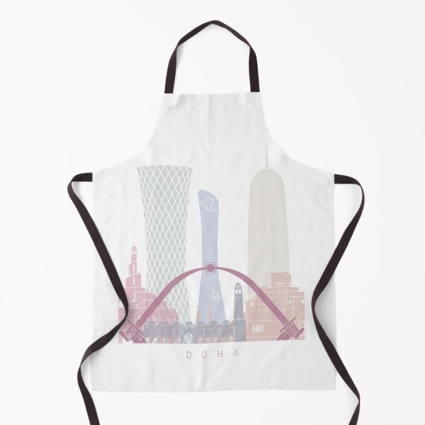 Item preview, DOHA SKYLINE POSTER PASTEL designed and sold by paulrommer.