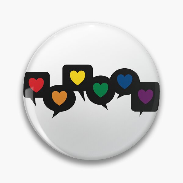 Item preview, LGBTQ+ Love - Pride Heart Speech Bubbles designed and sold by iscaStudioArt.